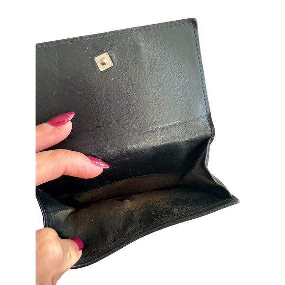 GUCCI Womens Vintage Black Leather Snap Clutch Wallet - Picture 4 of 11